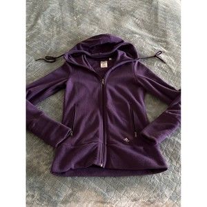 Adidas purple‎ warm fleece zip up hoodie athletic Jacket